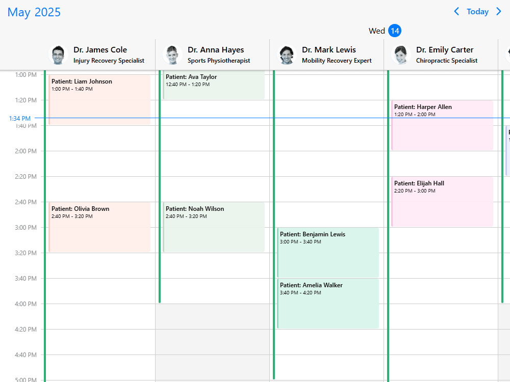 Doctors appointment and availability scheduler. Layer patient appointments on top of doctors availability windows.