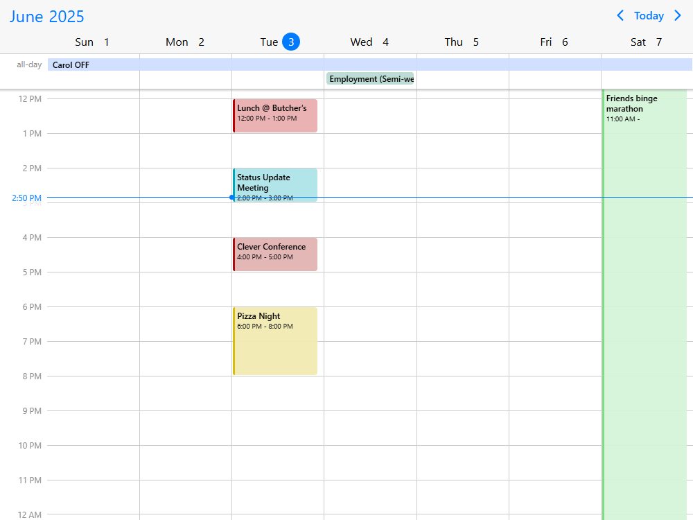 Mobiscroll Scheduler Responsive behavior Responsive scheduler with breakpoints for switching from daily to weekly schedule. Use the advanced responsive API.