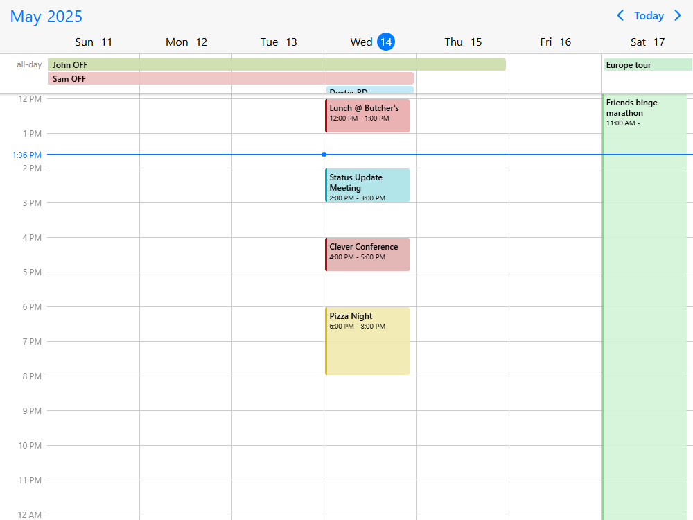 Mobiscroll Scheduler Theming capabilities Scheduler with iOS, Material, Windows look & feel. Customize colors and styling with theme builder, SASS or CSS.