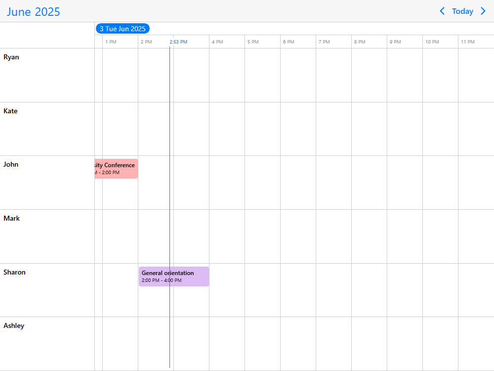 Mobiscroll Timeline Theming capabilities Timeline with iOS, Material, Windows look & feel. Customize colors and styling with theme builder, SASS or CSS.